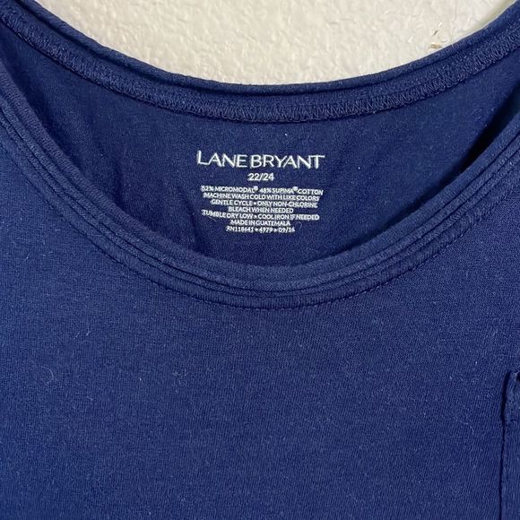 Lane Bryant 22/24 mid sleeve hi-low tee shirt - Picture 2 of 3